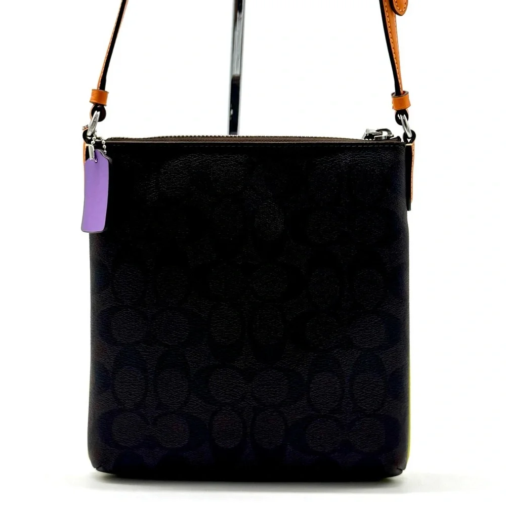 Coach Mini Rowan File Bag - SV/Brown/Iris Multi