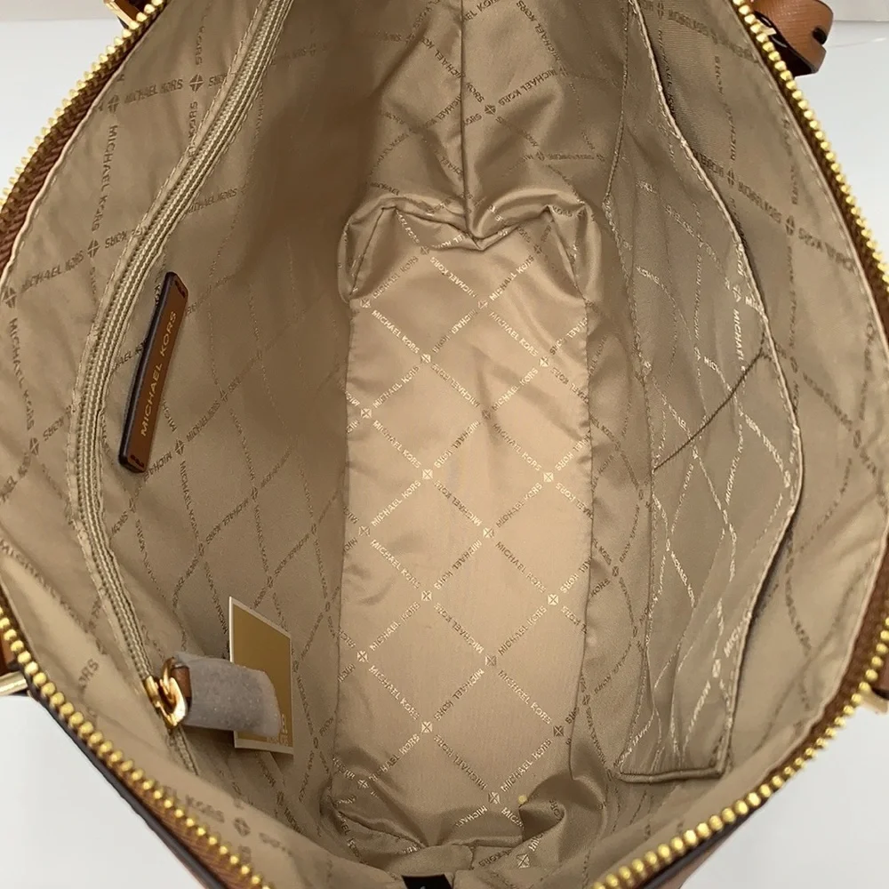 MICHAEL KORS Charlotte Large Leather Top-Zip Tote