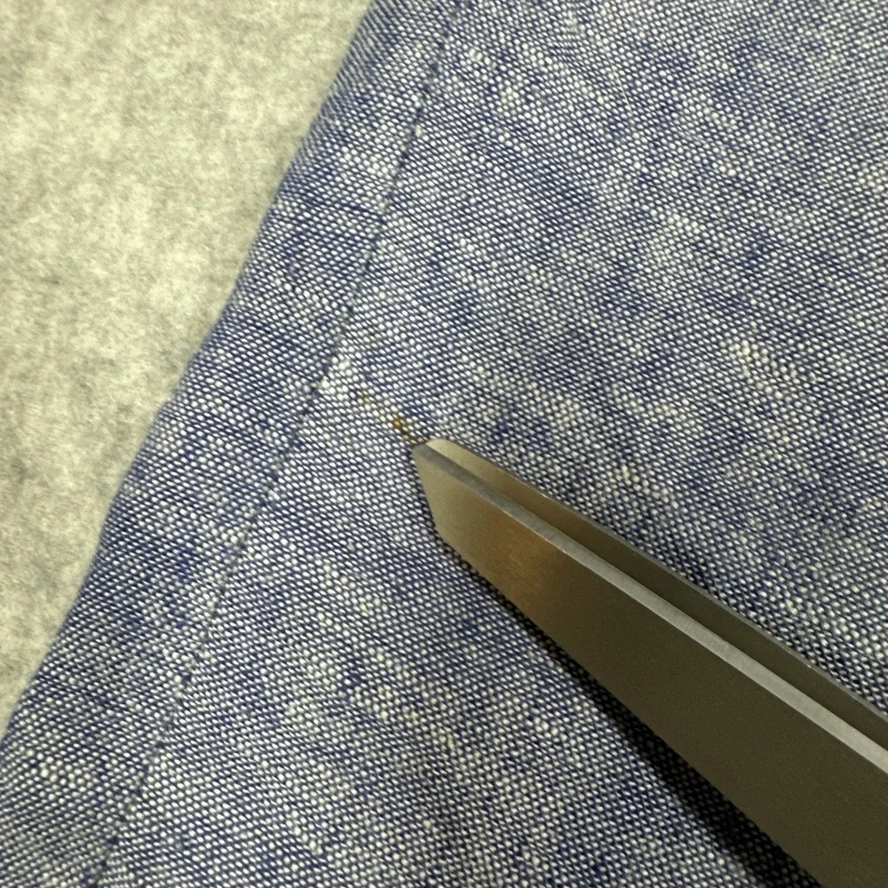 Alan Flusser Pleated Linen Rayon Blend Pants Men's 34x30 Blue Trousers Cuffed
