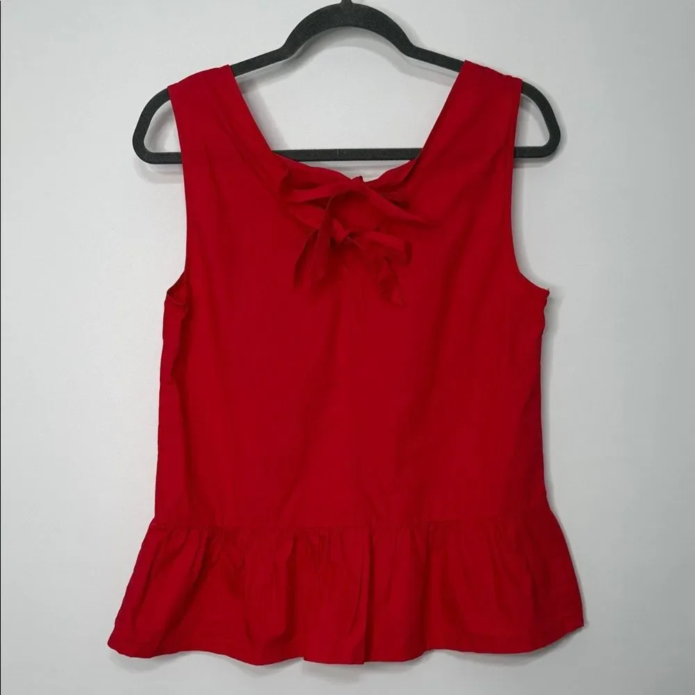 J. Crew Bow-back peplum tank top Size Small