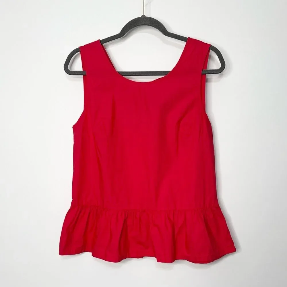 J. Crew Bow-back peplum tank top Size Small