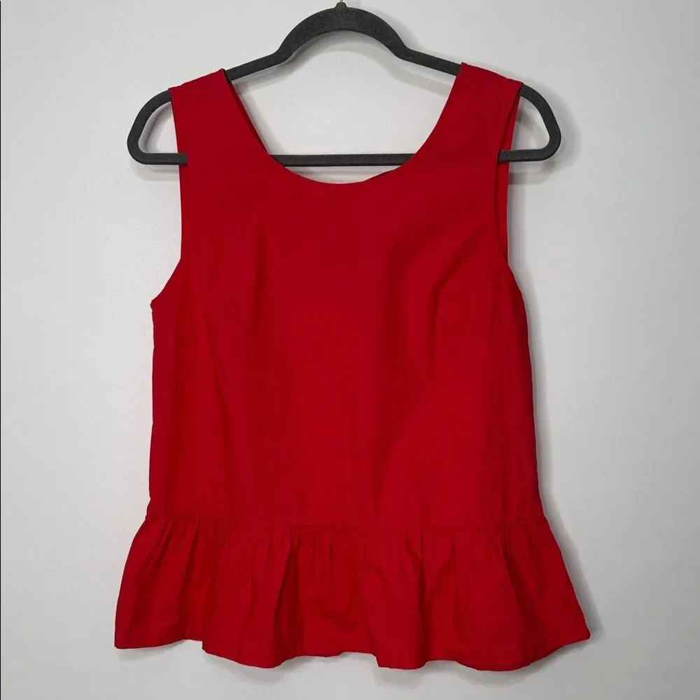 J. Crew Bow-back peplum tank top Size Small