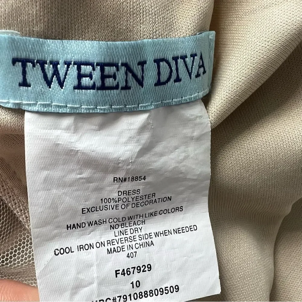 TWEEN DIVA Girls Jewel Halter Midi Dress    Size 10.
