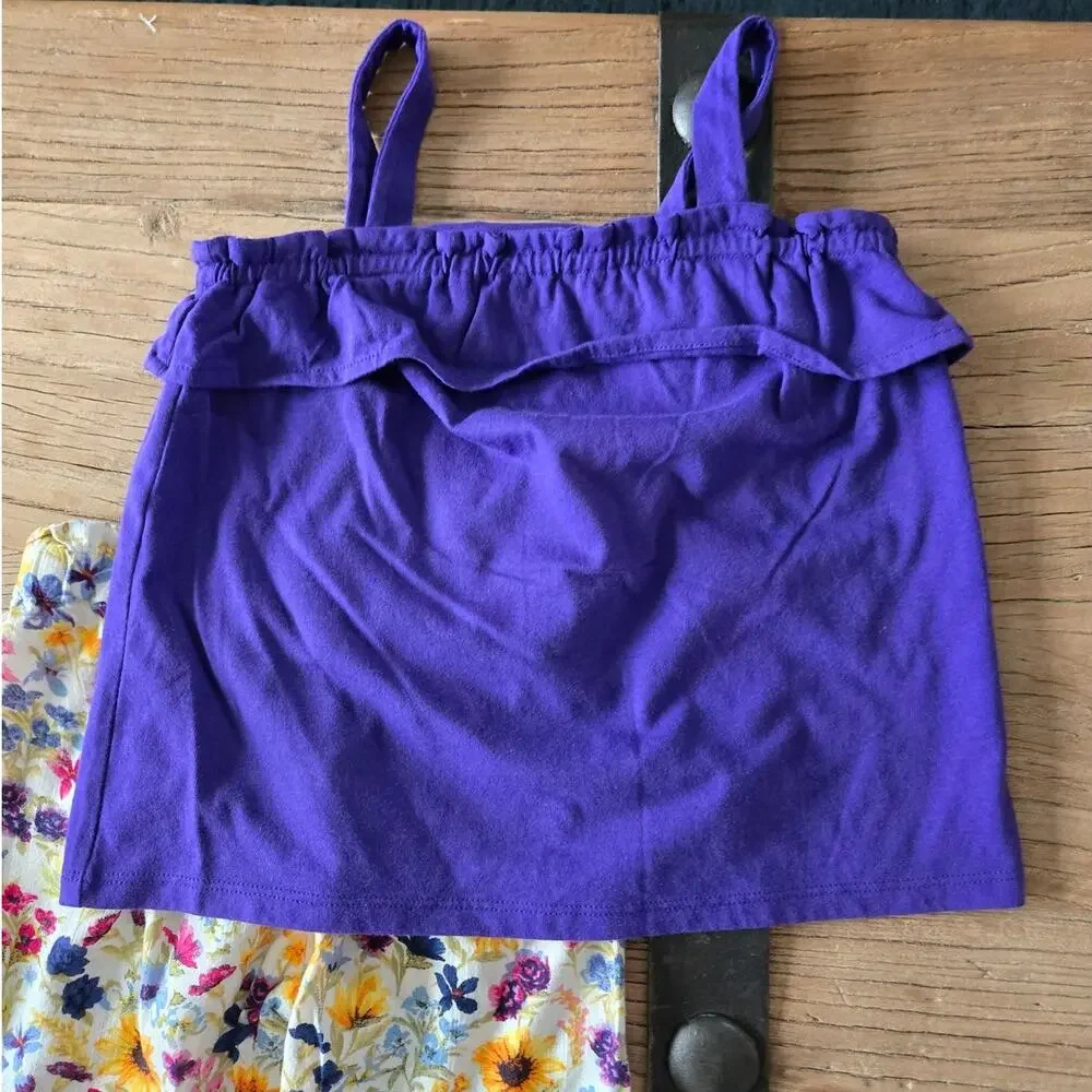 Girls Tropical Floral Print Summer 8 piece bundle sz 4T