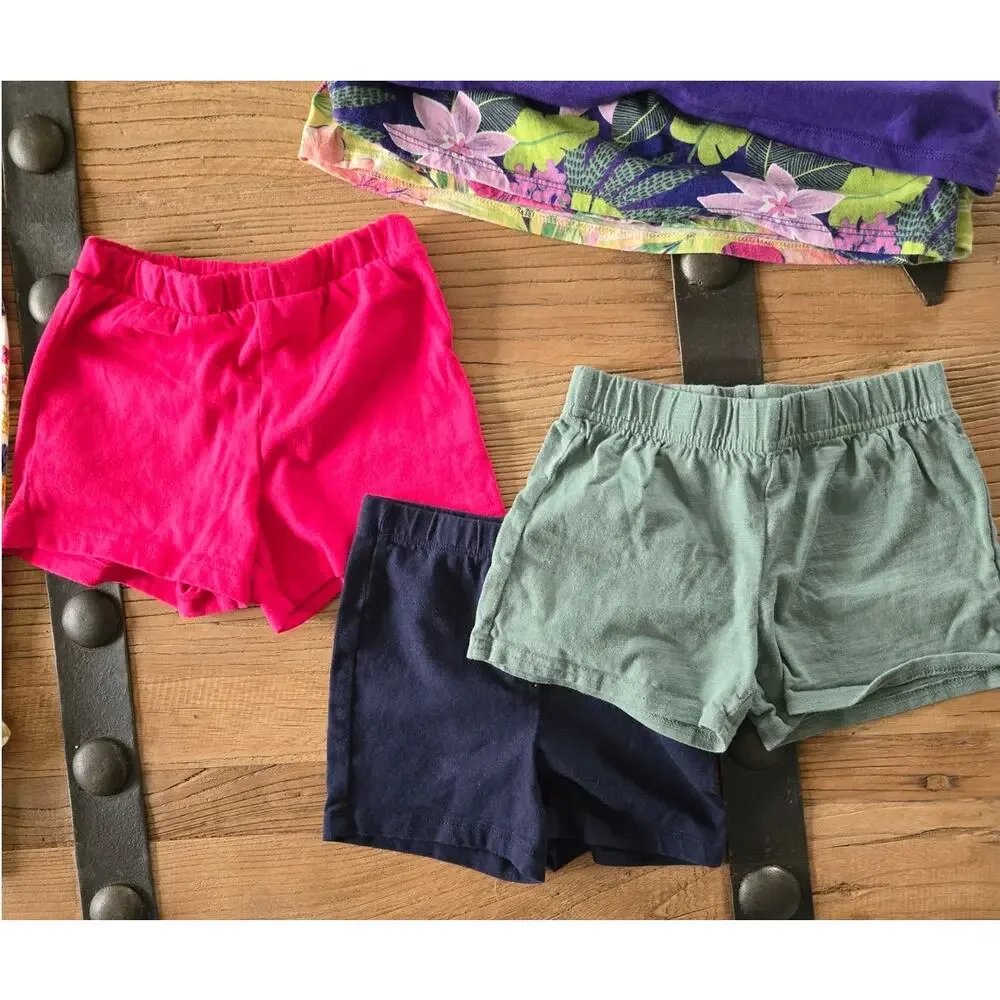 Girls Tropical Floral Print Summer 8 piece bundle sz 4T