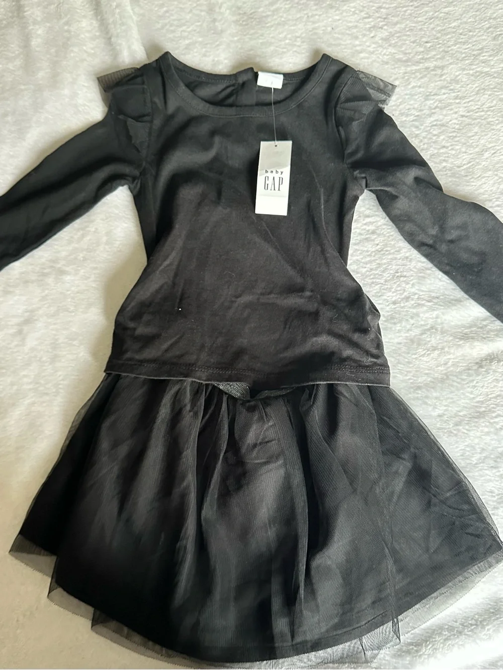 GAP Black Long-Sleeve Tulle Skirt Children's Dress
