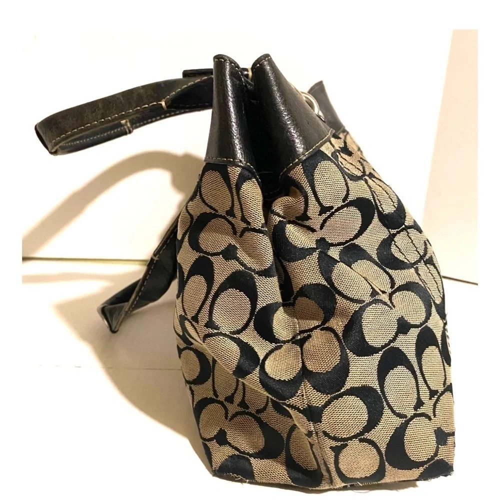 Coach vintage CC signature print canvas satchel handbag