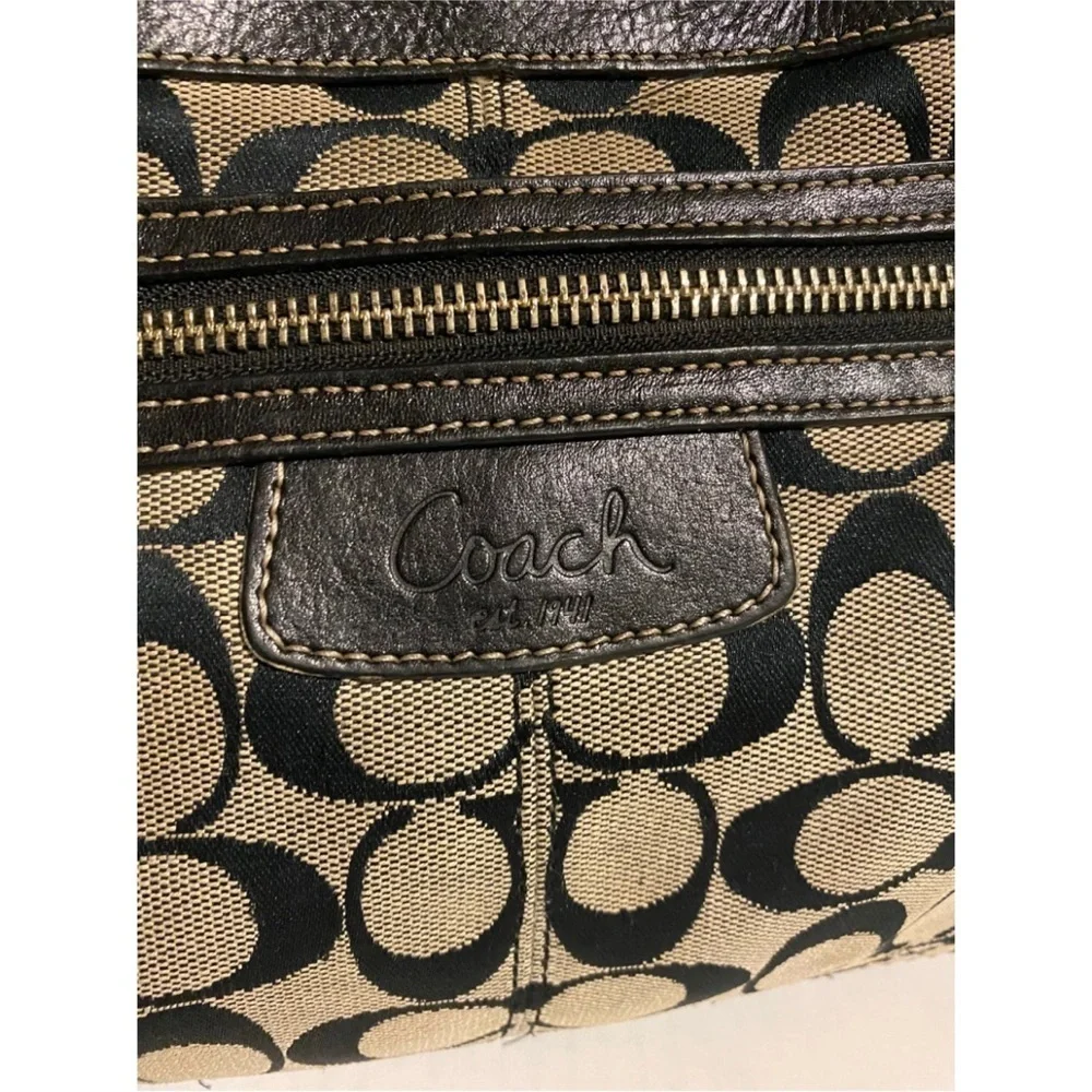 Coach vintage CC signature print canvas satchel handbag