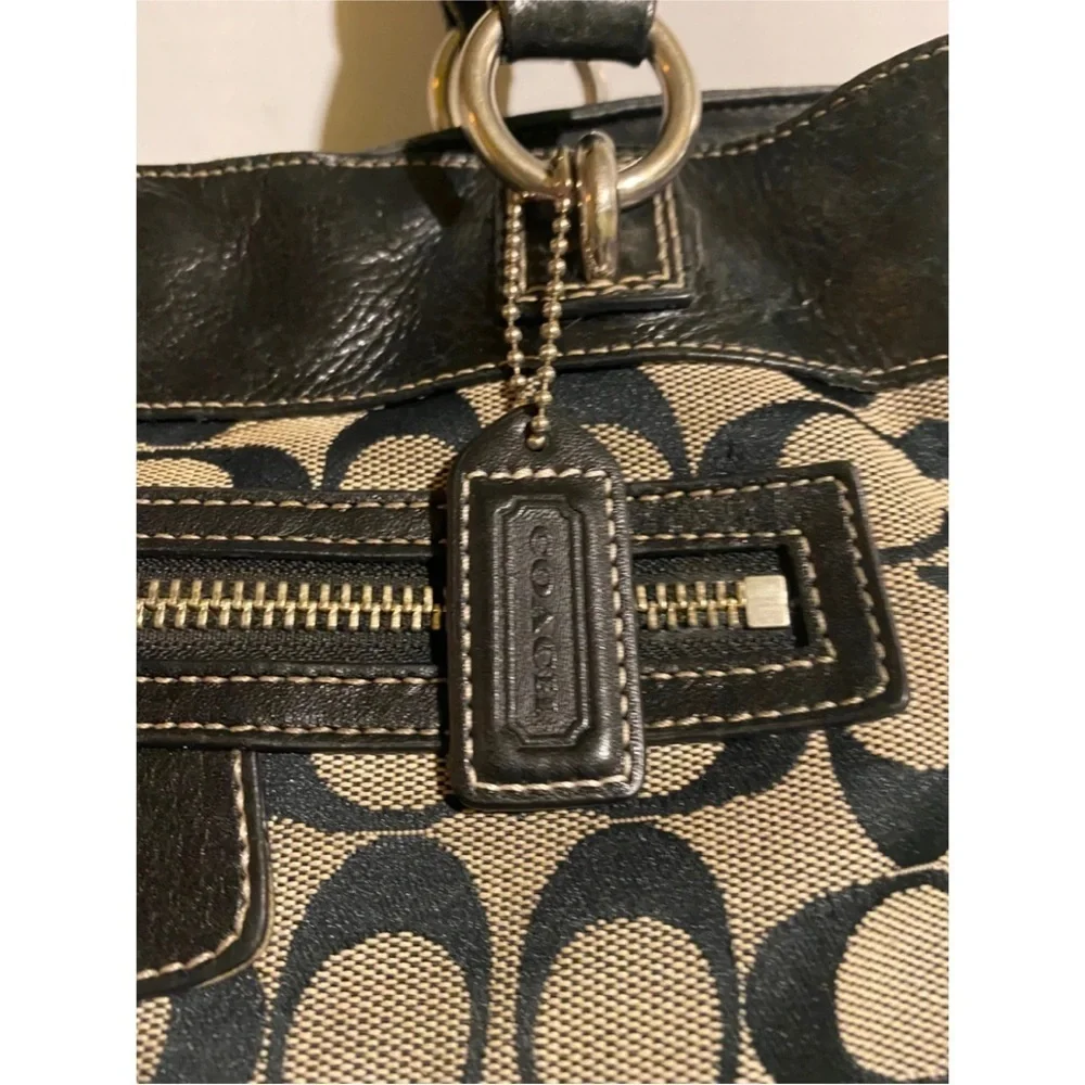 Coach vintage CC signature print canvas satchel handbag