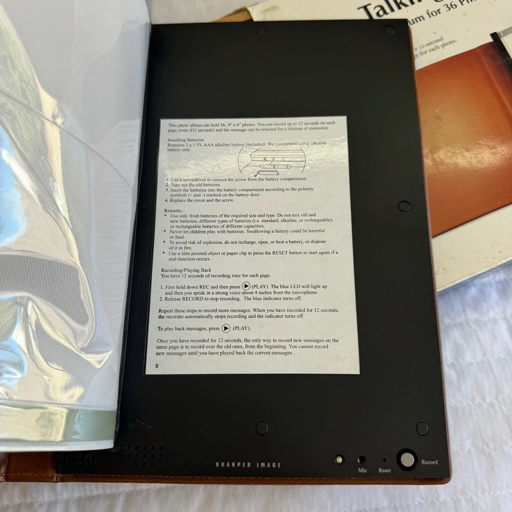 Sharper Image Talking Pictures 36 Pictures / Messages Album NEW OPEN BOX‎