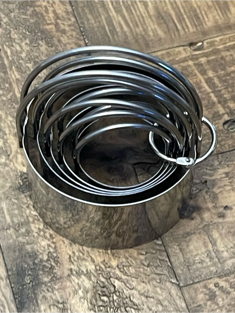 nesting stainless steel biscuit and cookie cutter set