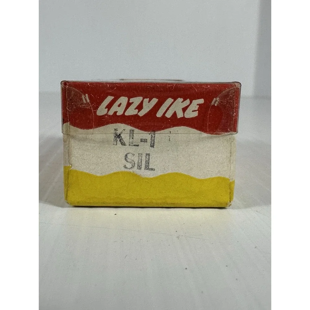 Vintage Kautzky Lazy Ike 1 KL-1 SIL Wooden Fishing Lure Original Box Brochure