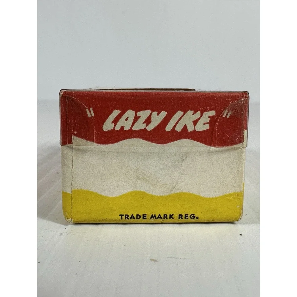 Vintage Kautzky Lazy Ike 1 KL-1 SIL Wooden Fishing Lure Original Box Brochure
