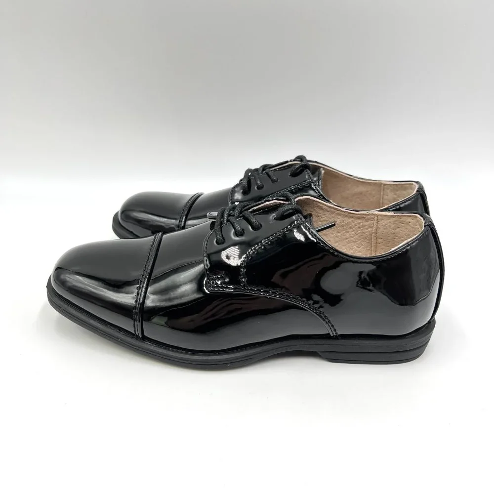 Florsheim Boys‎ Kids Size 13 Reveal Ox Jr Black Patent Oxfords Dress Shoes Youth