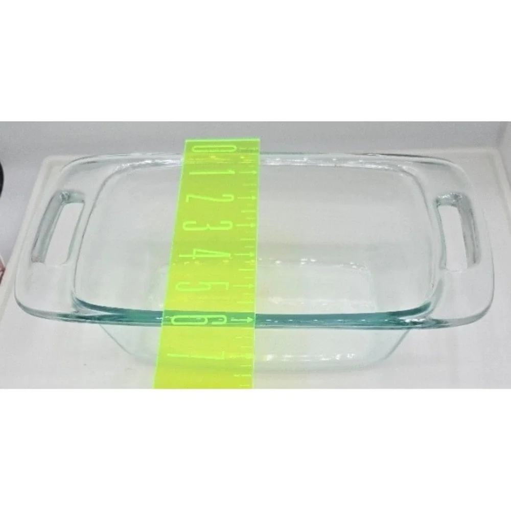 Vintage Pyrex 1.5 Quart Clear Glass Loaf Casserole Dish with Handles