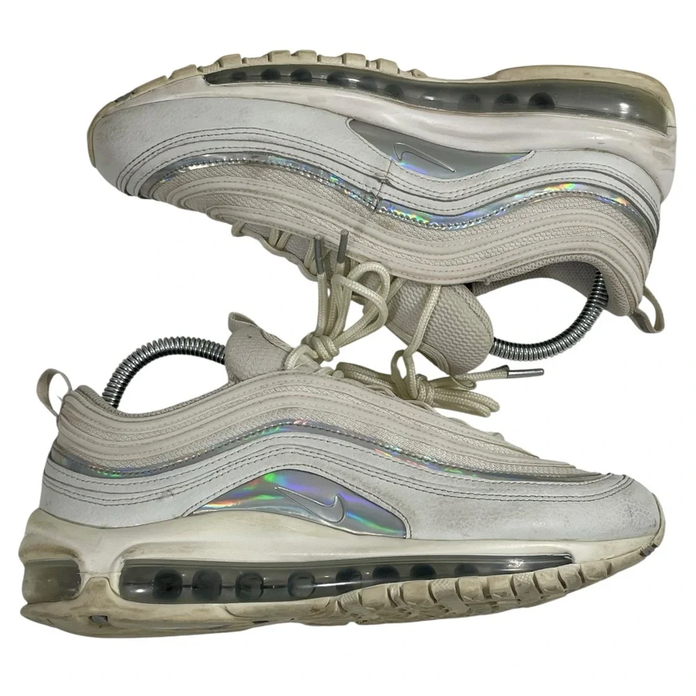Nike Air Max 97 White Iridescent‎ Running Shoes Sneakers CJ9706-100 Size 8.5