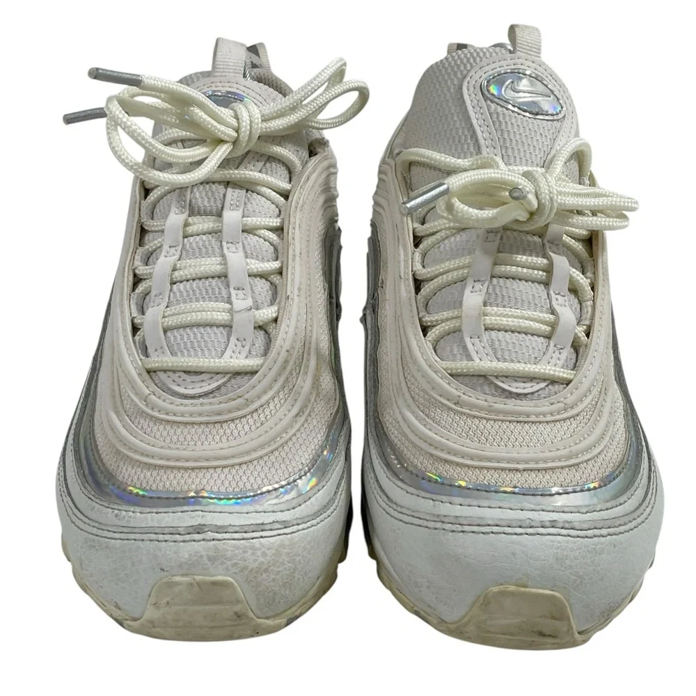 Nike Air Max 97 White Iridescent‎ Running Shoes Sneakers CJ9706-100 Size 8.5