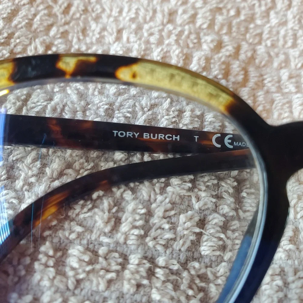 Tory Burch TY 2094 1755 Tortoise Blue Rectangular Eyeglasses Frames 50-18-140