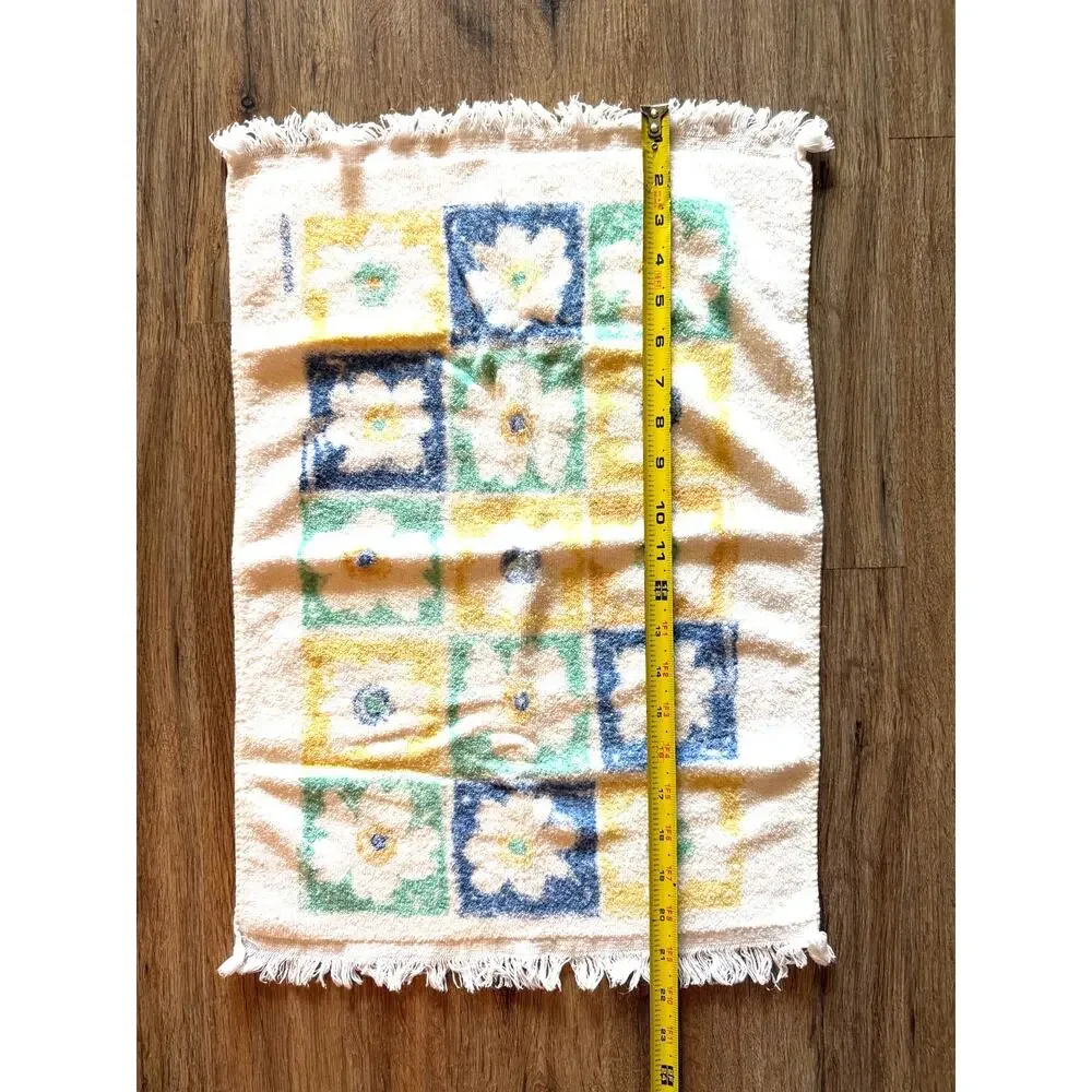 CANNON vintage towel checkerboard