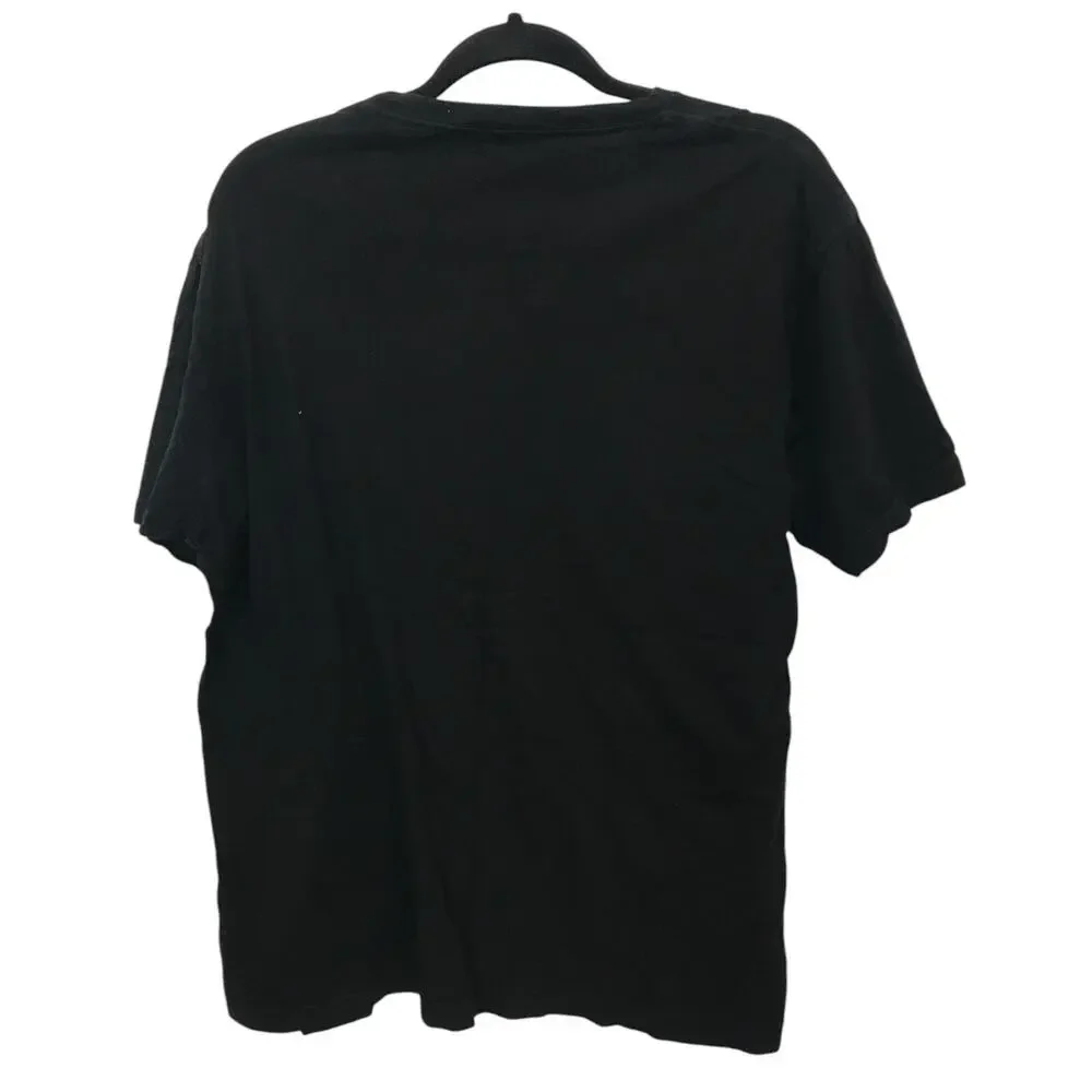 True Religion Saloon Graphic Shirt Mens Size XL Black Short Sleeve Cotton