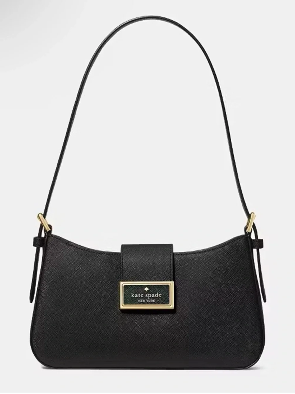 Kate Spade New York Reegan Saffiano Leather Shoulder Bag Black