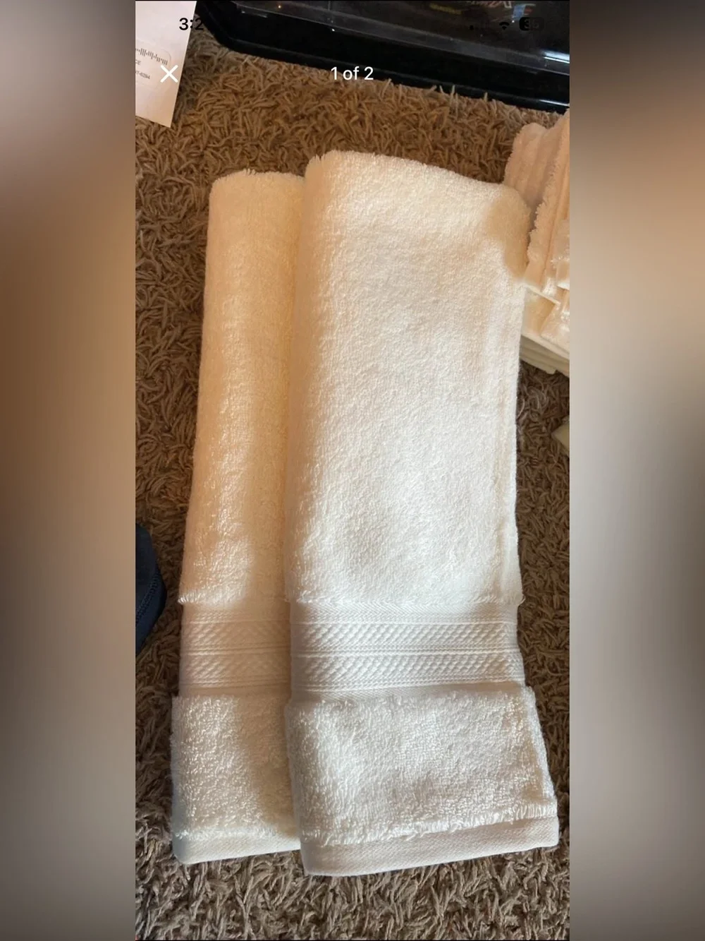 Kohl's cream luxury collection Hand Towels - Set of 2