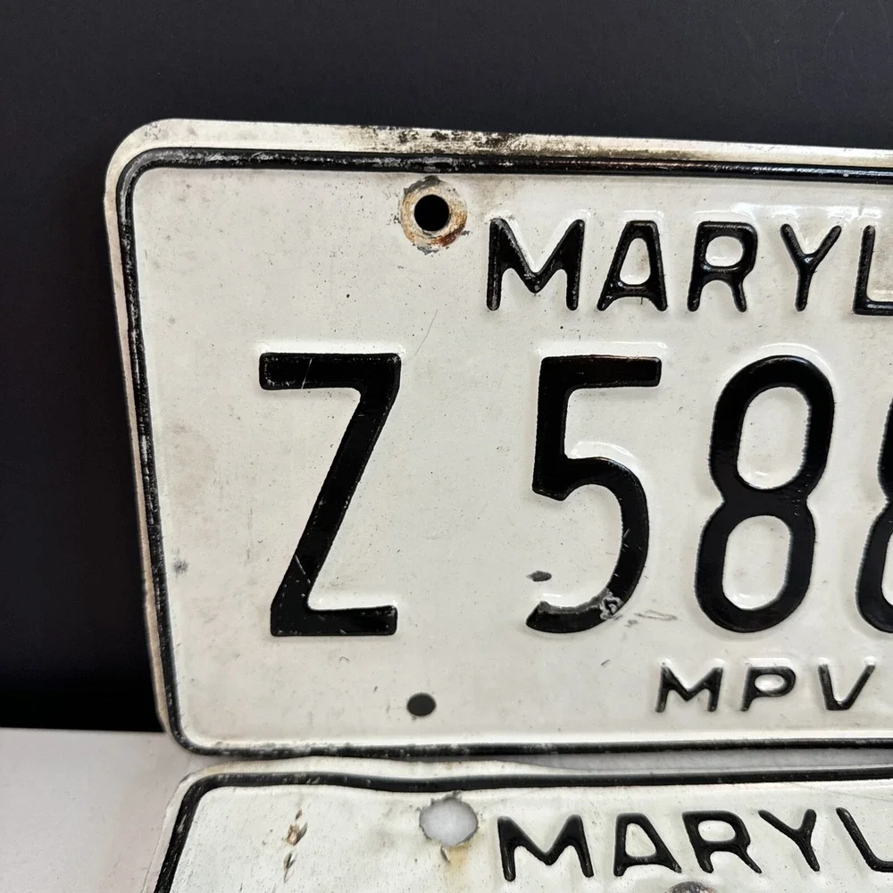 Maryland Z 58834 1984 MPV Vintage License plate