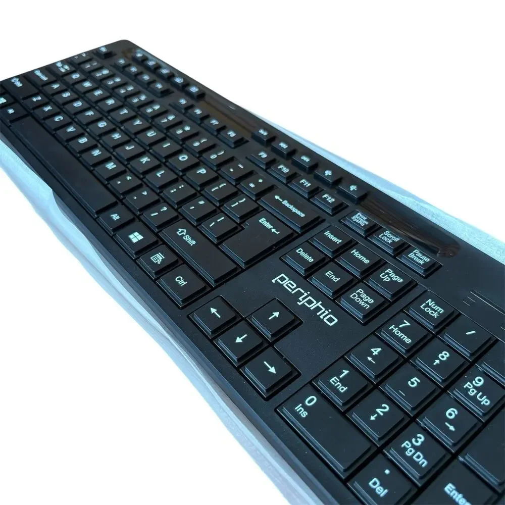 Periphio Wireless Keyboard (Mouse Not Included) 2.4G Slim Black in Original Box