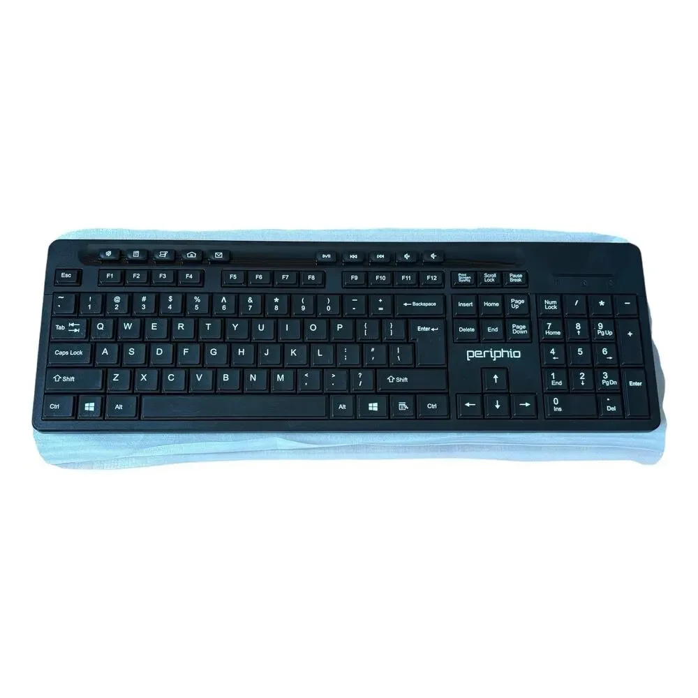 Periphio Wireless Keyboard (Mouse Not Included) 2.4G Slim Black in Original Box
