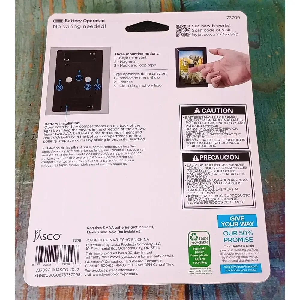 Lights By Night LED Light Switch - Battery Operated Indoor‎ Light Switch