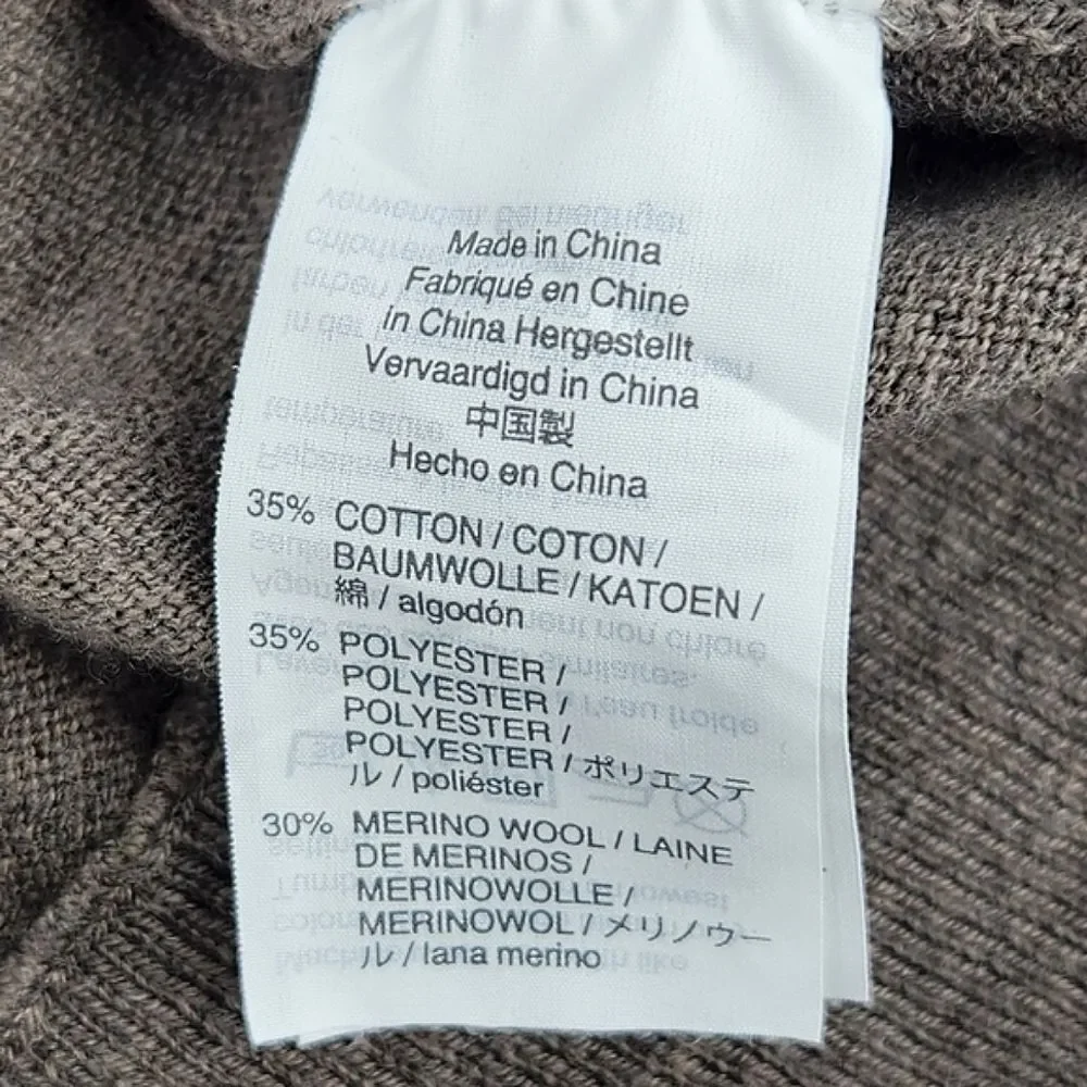 J Crew Half-Zip Sweater Mens Size Medium Merino Wool Blend Soft Winter Preppy