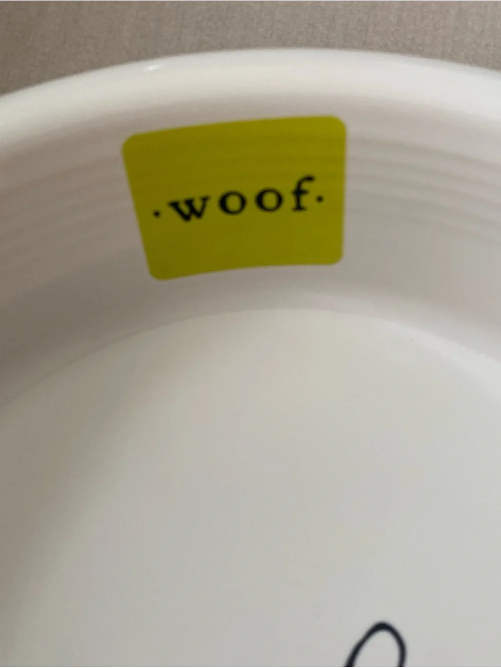 Set of 2 Fiesta 2 Quart XL Serving Bowls Woof Dog NWT Pristine 64 Ounce 10 5/8 “