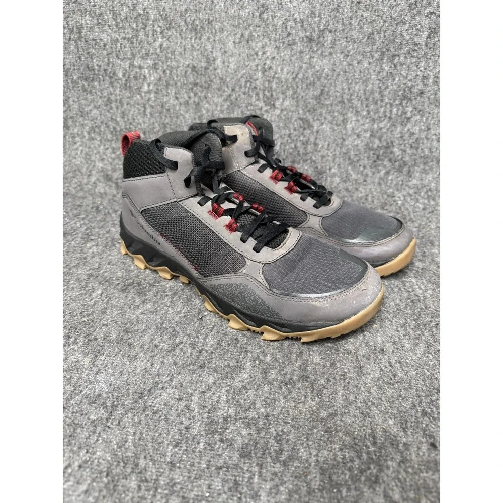 Columbia Boots Mens Size 8.5 Gray Techlite Omni-Grip Hiking Trail BM0163-089