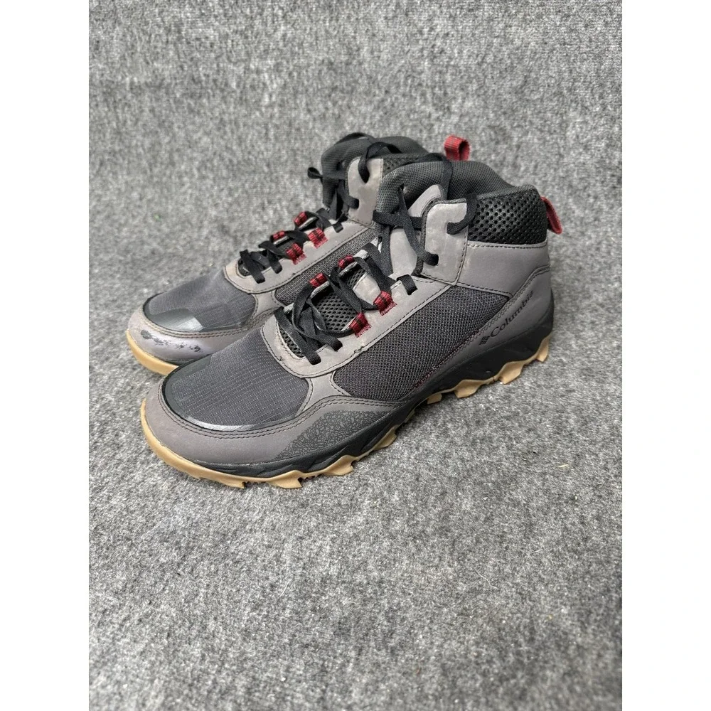 Columbia Boots Mens Size 8.5 Gray Techlite Omni-Grip Hiking Trail BM0163-089