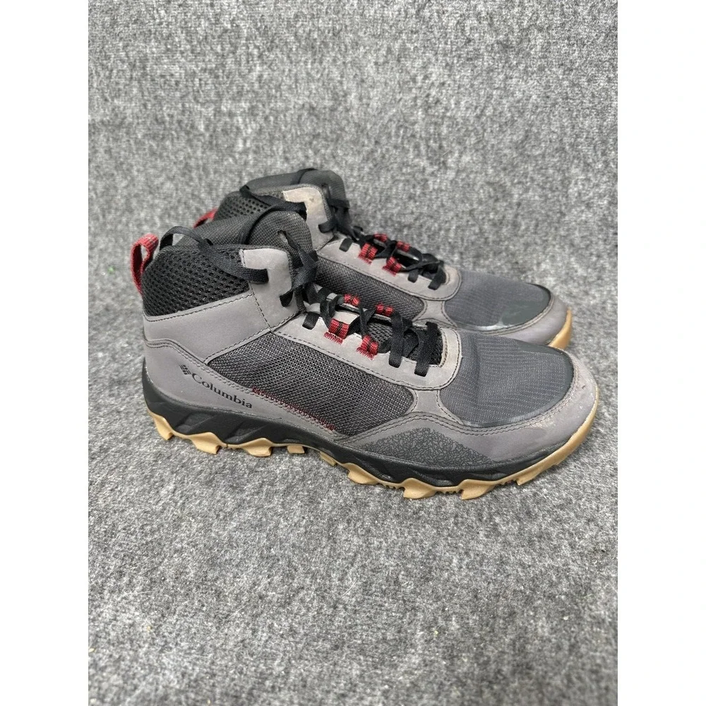 Columbia Boots Mens Size 8.5 Gray Techlite Omni-Grip Hiking Trail BM0163-089