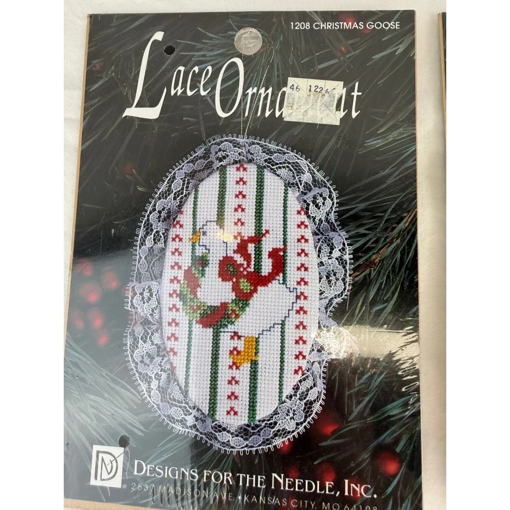 Lot of 7 Designs for the Needle Vintage Christmas Lace Ornament Cross Stitch‎