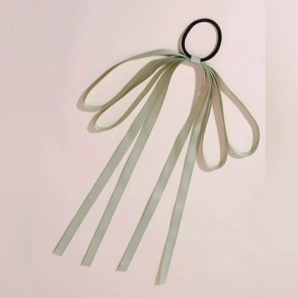 Green bow hair band #1431