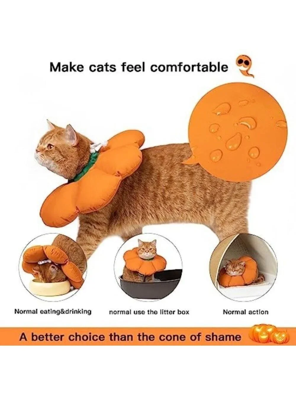 Animal Cone Alternative Waterproof Recovery Collar Anti Bite Lick Wound Healing