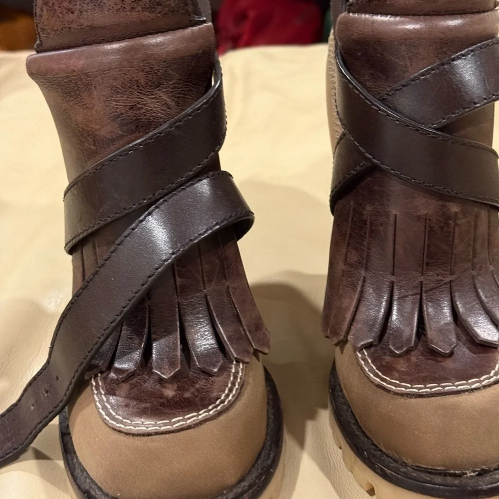 Tory Burch high heel buckled ankle boots
