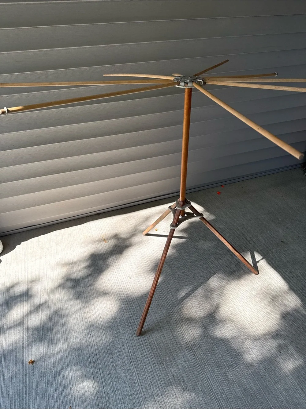 Artmoore Co 1920's Wood & Metal Collapsible Clothes/Artwork/Herbs Drying Rack