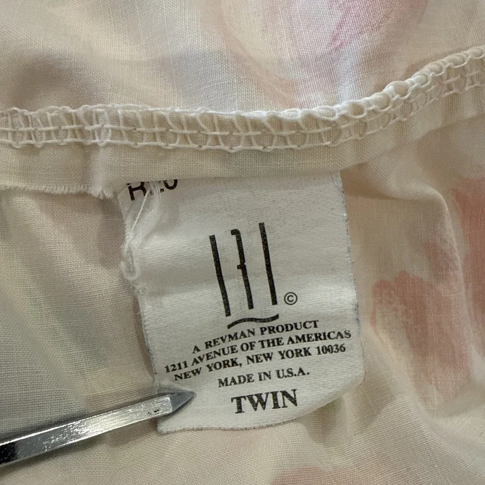 Vintage 80's/90's Floral Twin Sheet‎ Set Revman Flat Fitted Case