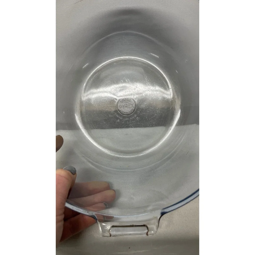 Pyrex Flameware Glass Mixing Bowl Set Blue Tint Vintage 3 Piece 833 817 807