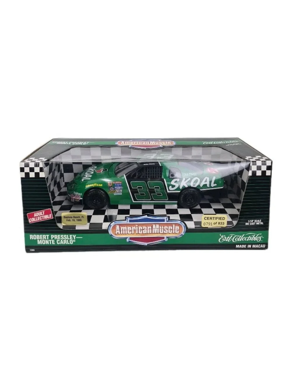 ERTL American Muscle Nascar Car Signed #33 Skoal R. Pressley 1:18 DieCast D70