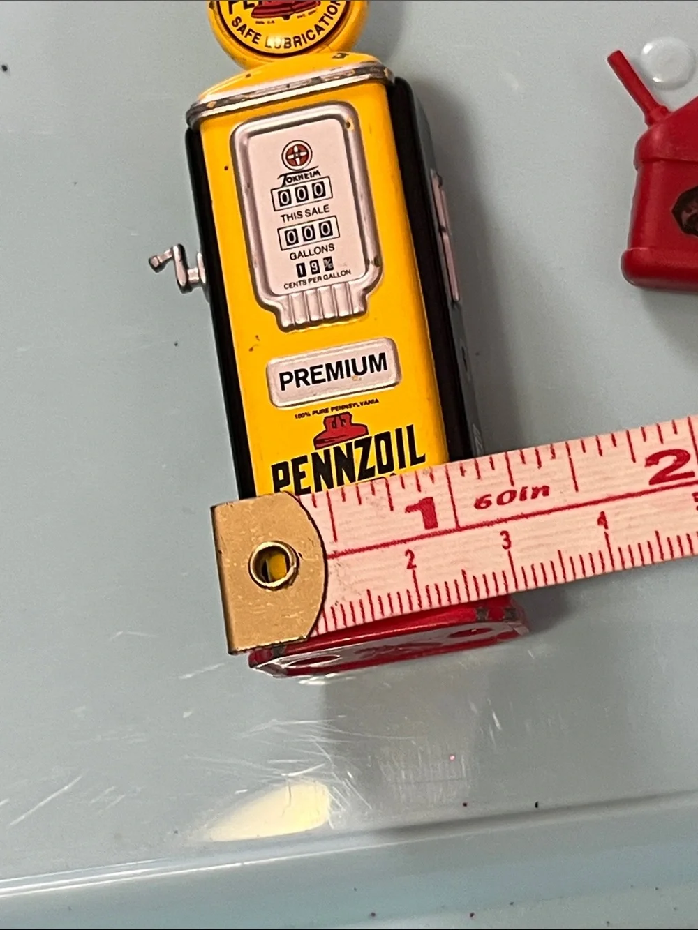 Yellow Toy Gas Pump with Red Gas Can - Kids Vehicles