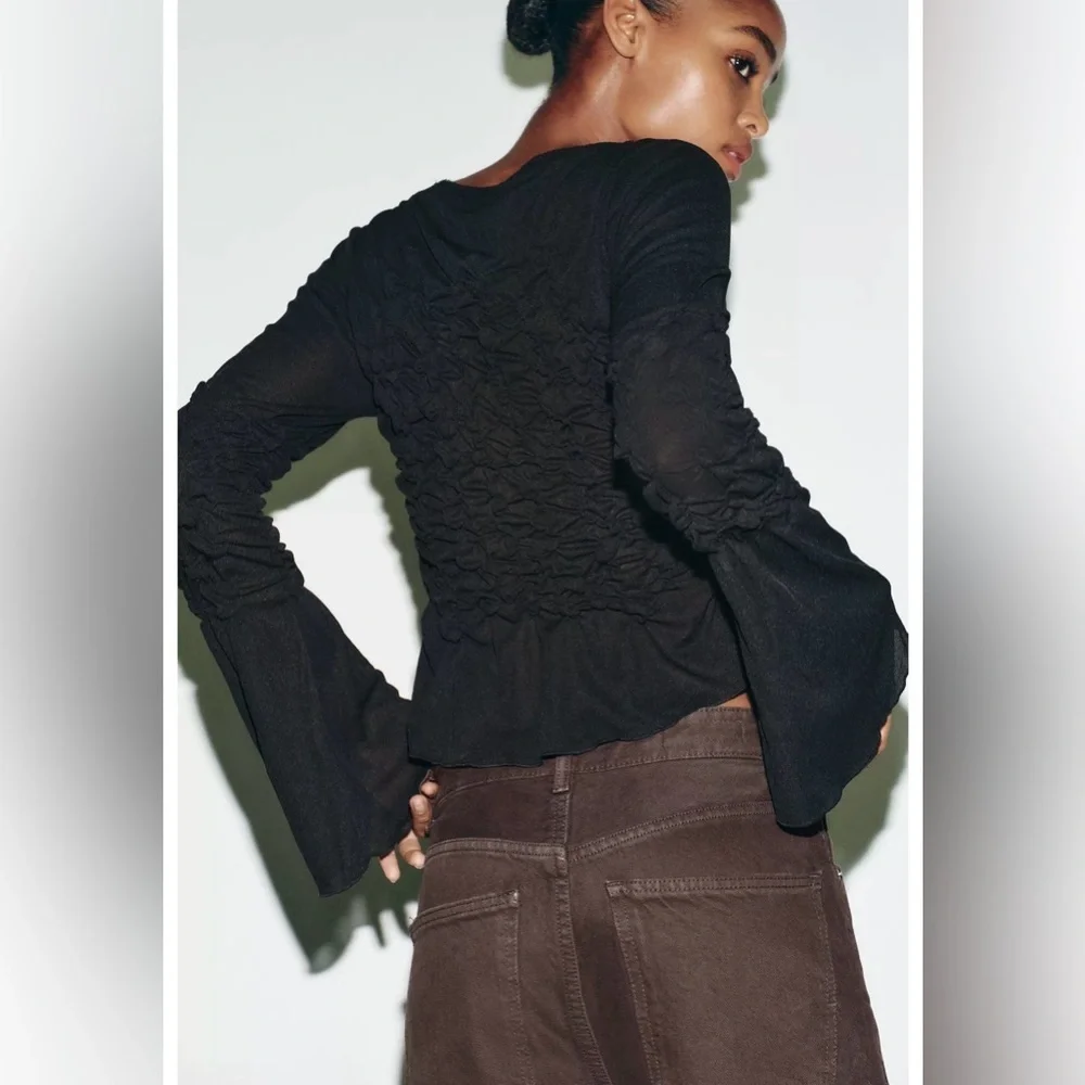 ❗️BUY NOW❗️WILL BE REMOVED SOON❗️ZARA RUCHED TIE TOP