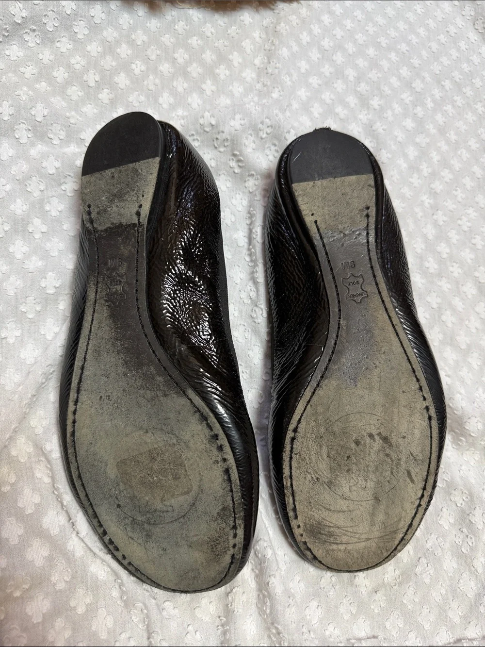 Tory Burch Caroline Flats Black Patent size 9