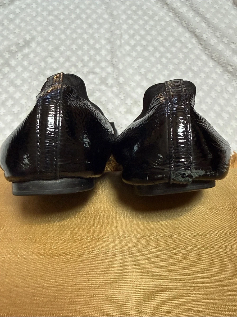 Tory Burch Caroline Flats Black Patent size 9