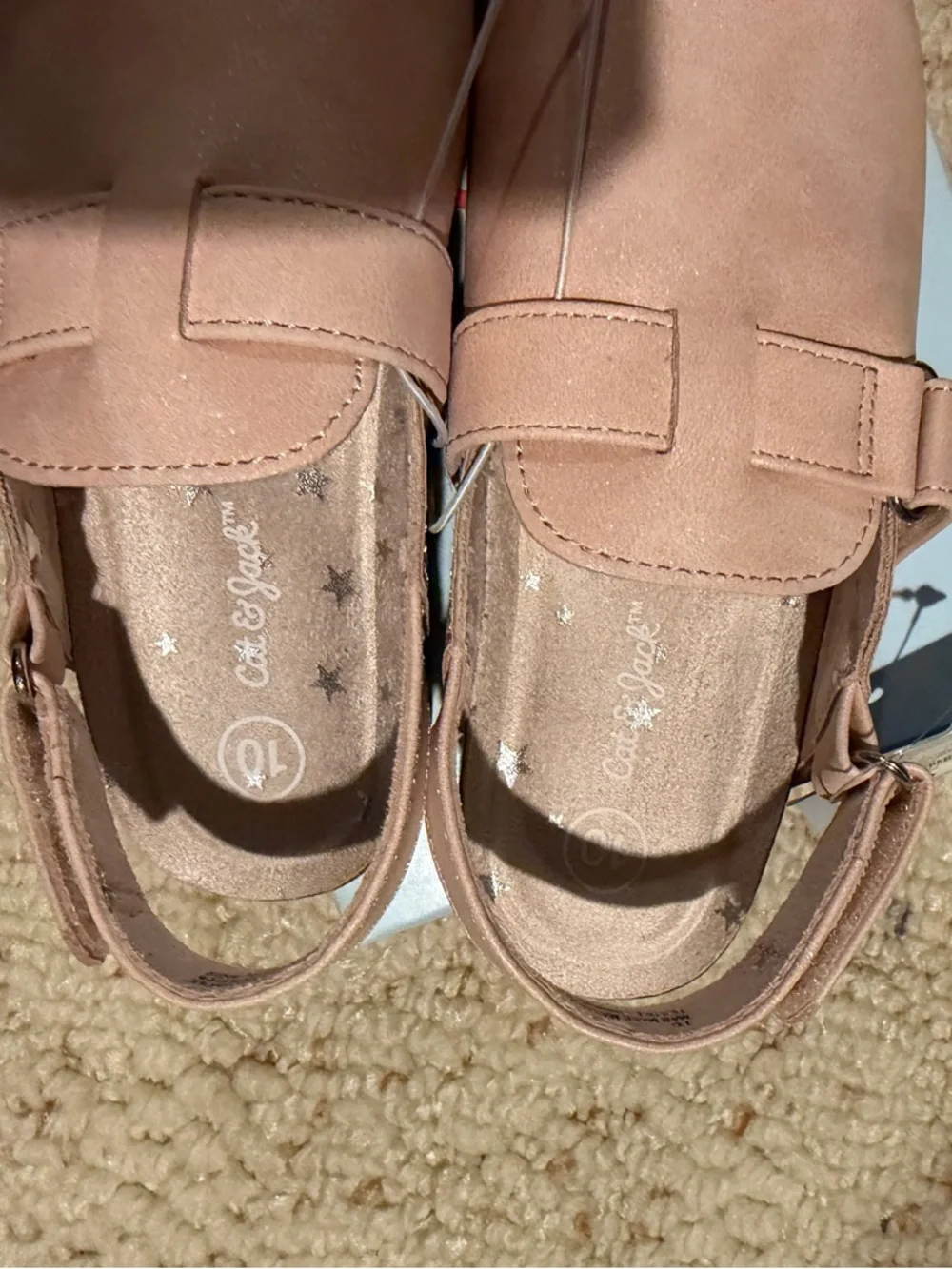 Cat & Jack Size 10 Girls' Light Pink Slingback‎ Mary Jane Shoes NWT