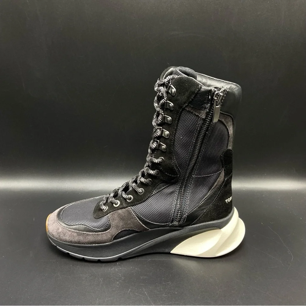Tory Burch Sawyer Boxer High Top Sneaker Boots‎ Women's Size 6 New W/Box