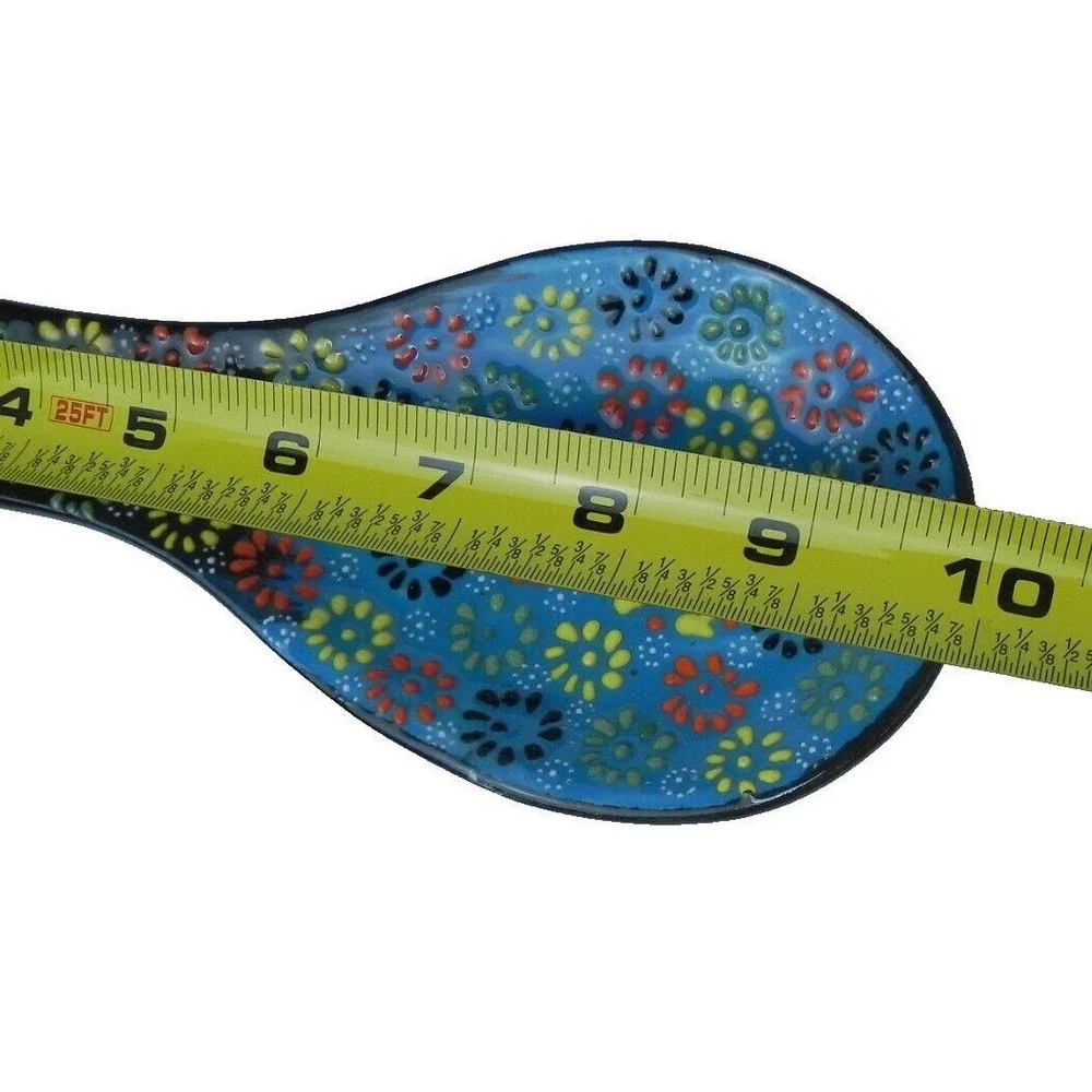 Kitchen‎ Spoon Rest Handmade Hand Painted Turkish Folk Art Blue